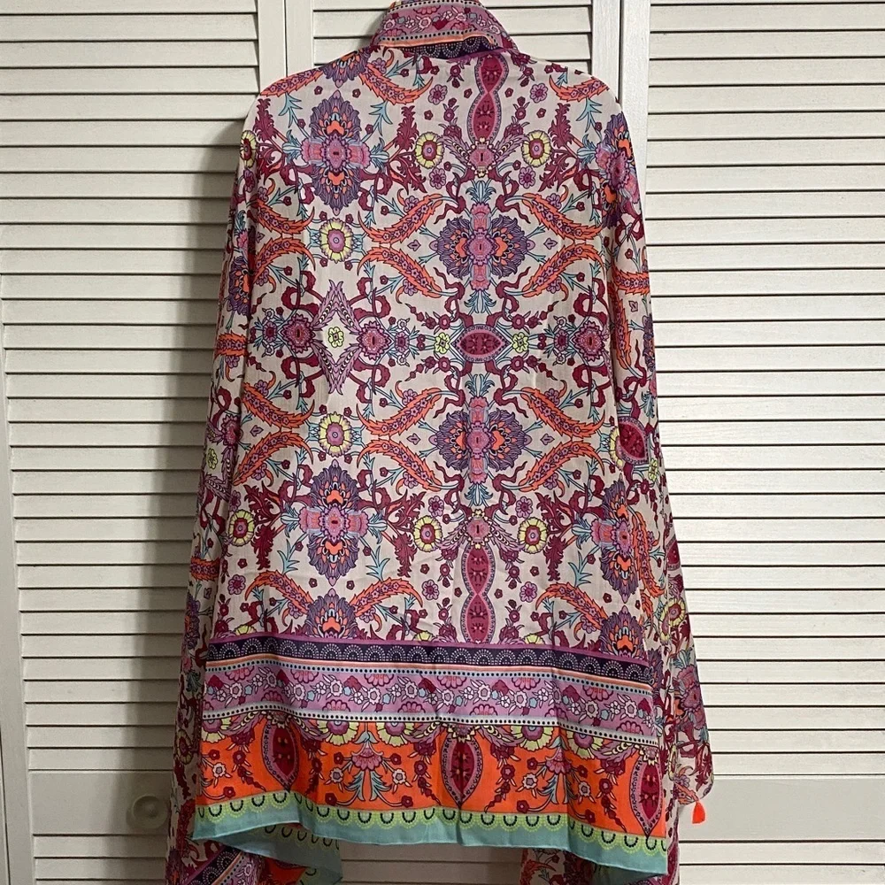 Aldo Colorful Bohemian Scarf with Tassels